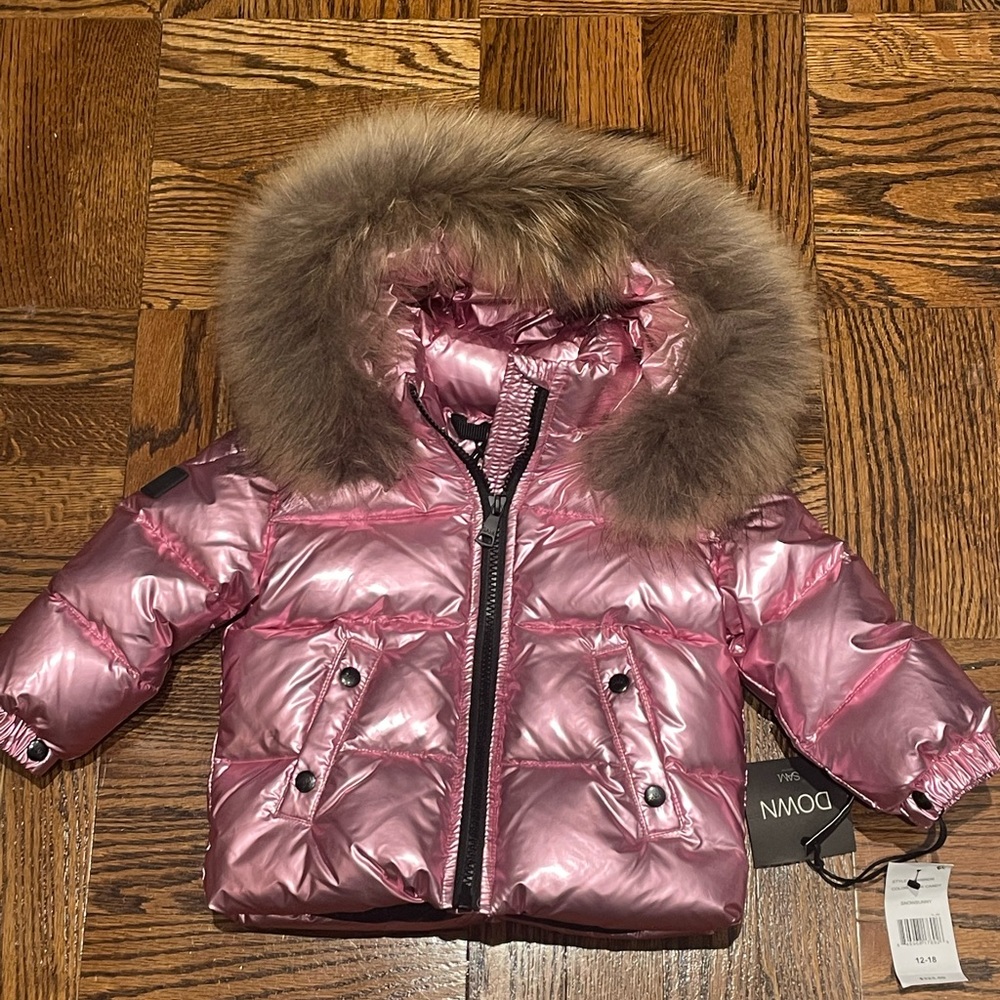 SAM Metallic Pink Fur Winter Coat 12-18 months